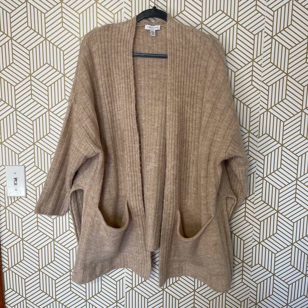 Topshop long knit cardigan size small